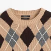 Strickpullover aus Baumwolle mit Argyle-Muster Strickpullover aus Baumwolle mit Argyle-Muster