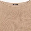 Strickpullover aus Baumwolle und Leinen mit Taschendetail Strickpullover aus Baumwolle und Leinen mit Taschendetail
