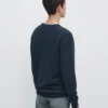 Strickpullover aus Baumwolle und Wolle mit Rundhalsausschnitt Strickpullover aus Baumwolle und Wolle mit Rundhalsausschnitt