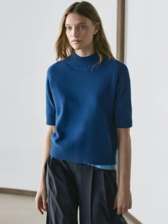 Strickpullover aus Baumwollmischung