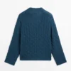 Strickpullover aus Baumwollmischung mit Knotendetails Strickpullover aus Baumwollmischung mit Knotendetails