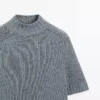 Strickpullover aus Baumwollmischung mit Rollkragen Strickpullover aus Baumwollmischung mit Rollkragen