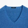 Strickpullover aus Baumwollmischung mit V-Ausschnitt Strickpullover aus Baumwollmischung mit V-Ausschnitt