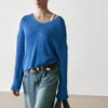 Strickpullover aus Baumwollmischung mit V-Ausschnitt Strickpullover aus Baumwollmischung mit V-Ausschnitt