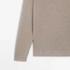 Strickpullover aus Leinen mit Polokragen Strickpullover aus Leinen mit Polokragen