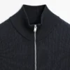 Strickpullover mit Stehkragen und Reißverschluss Strickpullover mit Stehkragen und Reißverschluss