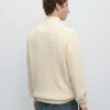 Strickpullover mit Stehkragen und Reißverschluss Strickpullover mit Stehkragen und Reißverschluss