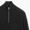 Strickpullover mit Stehkragen und Reißverschluss Strickpullover mit Stehkragen und Reißverschluss
