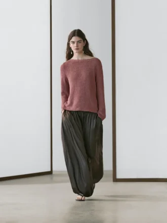Strickpullover mit U-Boot-Ausschnitt