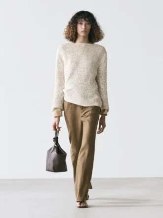 Strickpullover mit U-Boot-Ausschnitt