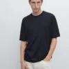 T-Shirt aus Wollmischgewebe