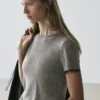 T-Shirt aus Wollmischung mit Spitzendetail T-Shirt aus Wollmischung mit Spitzendetail