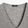 T-Shirt mit V-Ausschnitt und Spitzendetail T-Shirt mit V-Ausschnitt und Spitzendetail