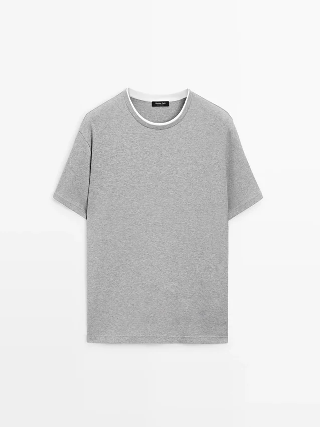 T-Shirts aus 100 % Baumwolle mit kontrastierendem Detail T-Shirts aus 100 % Baumwolle mit kontrastierendem Detail