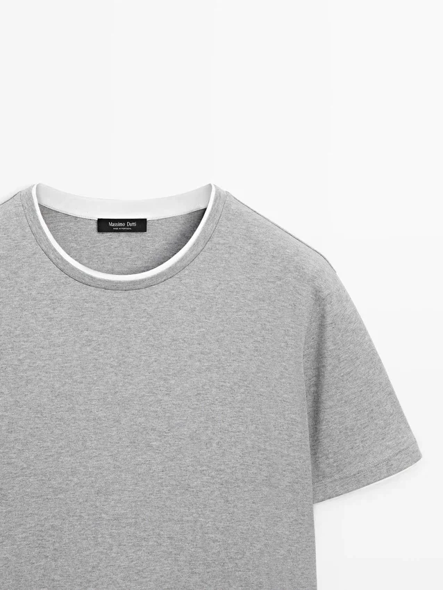 T-Shirts aus 100 % Baumwolle mit kontrastierendem Detail T-Shirts aus 100 % Baumwolle mit kontrastierendem Detail