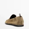 Weiche Leder-Loafer mit gerafftem Detail Weiche Leder-Loafer mit gerafftem Detail