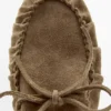 Weiche Leder-Loafer mit gerafftem Detail Weiche Leder-Loafer mit gerafftem Detail