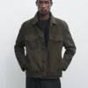 Wildlederjacke mit Taschen Wildlederjacke mit Taschen