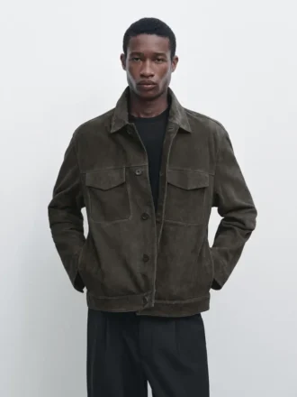 Wildlederjacke mit Taschen Wildlederjacke mit Taschen