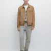 Wildlederjacke mit Taschendetails Wildlederjacke mit Taschendetails