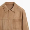 Wildlederjacke mit Taschendetails Wildlederjacke mit Taschendetails