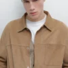 Wildlederjacke mit Taschendetails Wildlederjacke mit Taschendetails